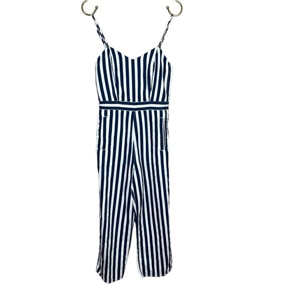 MOTHER The Cut It Out Jumpsuit Cotton Linen Blend in Sea Daze Size XS - Picture 4 of 13